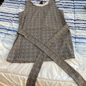Worthington Black and White Patterned Dress
